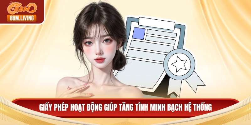 Giấy Phép Hoạt Động 1 Giấy phép hoạt động giúp tăng tính minh bạch hệ thống
